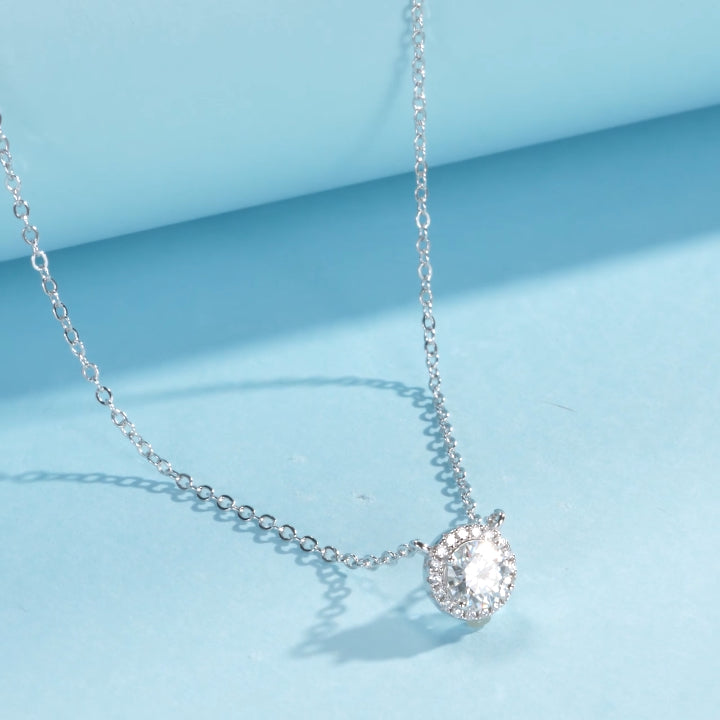 Eternal Halo Moissanite Pendant