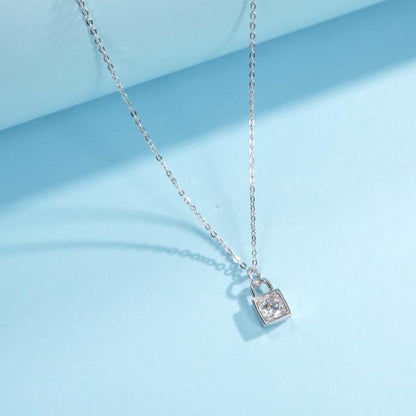 Eternal Lock Moissanite Necklace