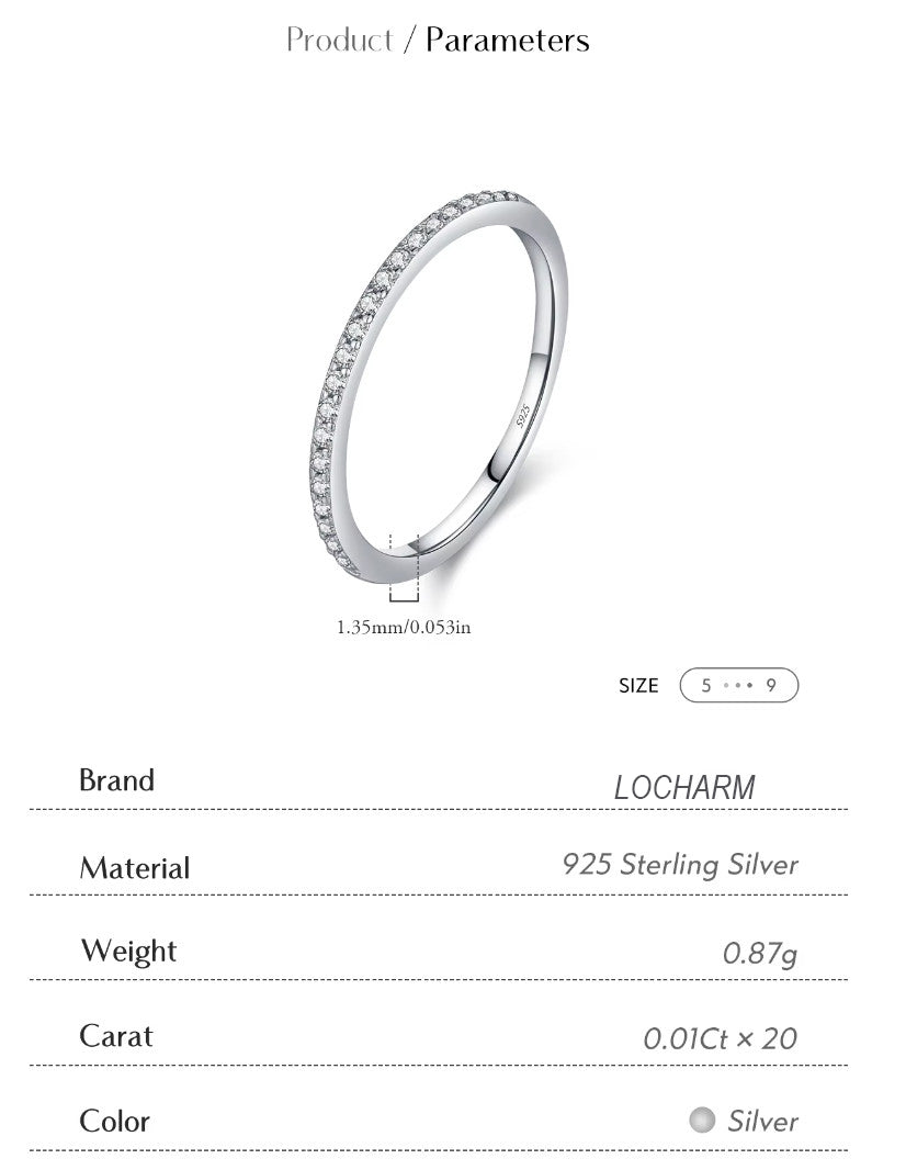 Simple Eternity Moissanite Band