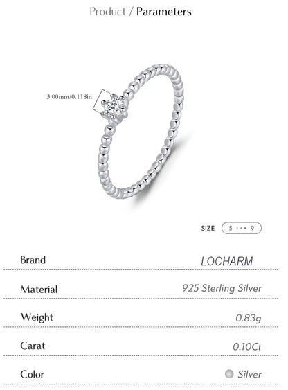 D Color Moissanite Stackable Ring