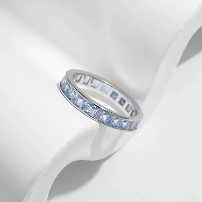 Square Zirconia Eternity Band