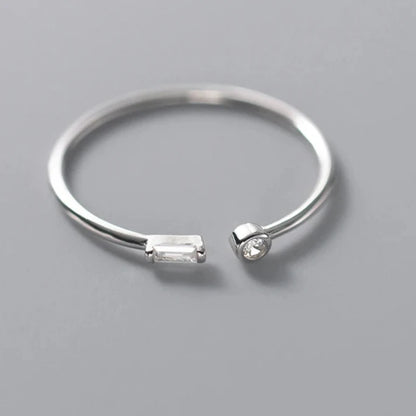 Simple Adjustable CZ Gold Ring for Women