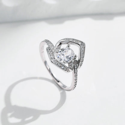 Luxury Simulated Diamond Sterling Silver Ring