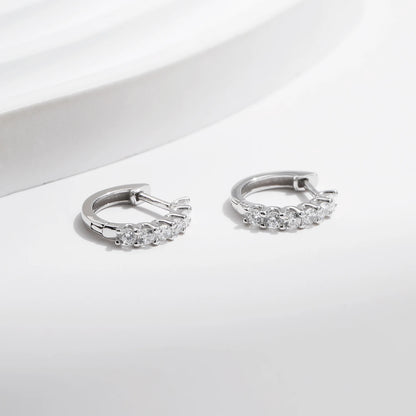 Moissanite Small Hoop Earrings