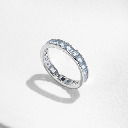 Square Zirconia Eternity Band