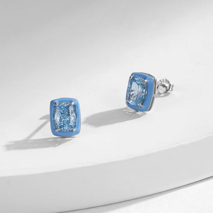 Sky Blue Crushed Ice Zircon Studs