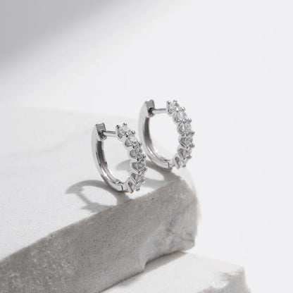 Moissanite Small Hoop Earrings