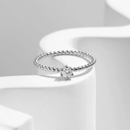 D Color Moissanite Stackable Ring