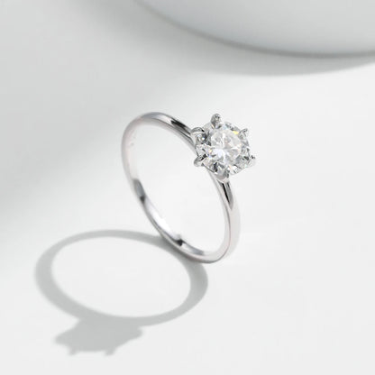 Moissanite Platinum Engagement Ring