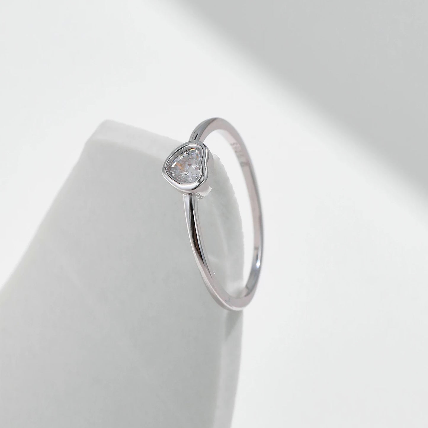 Heart Cut Moissanite Solitaire Ring