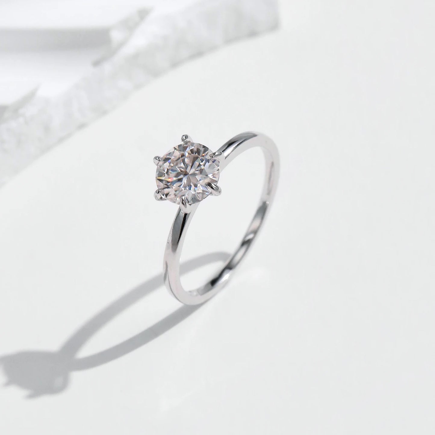 Moissanite Platinum Engagement Ring