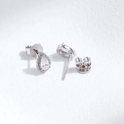 Pear Cut Moissanite Stud Earrings