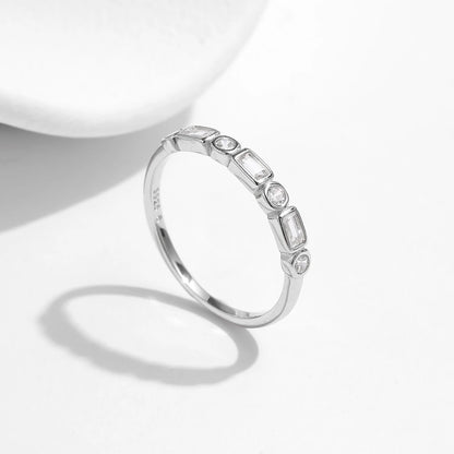 Dazzling Round & Rectangle CZ Band