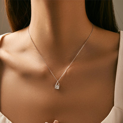 Eternal Lock Moissanite Necklace