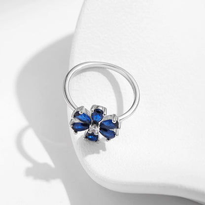 Royal Blue Flower Ring