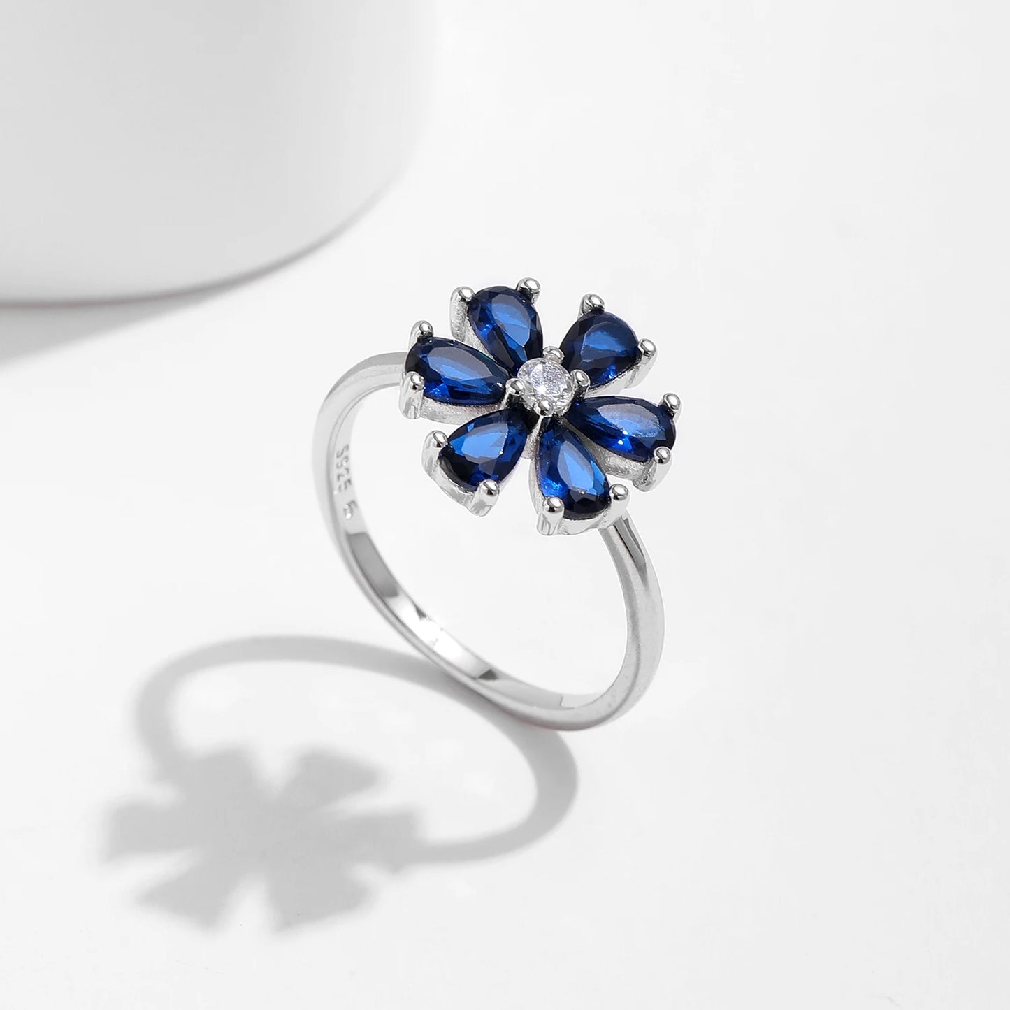 Royal Blue Flower Ring