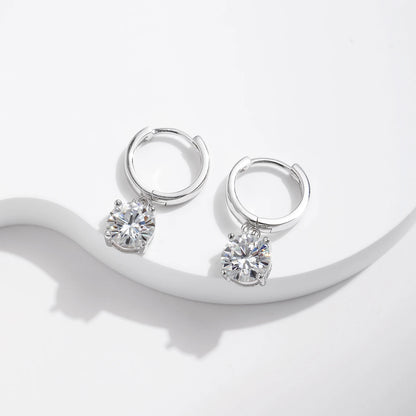 Moissanite Diamond Hoop Earrings