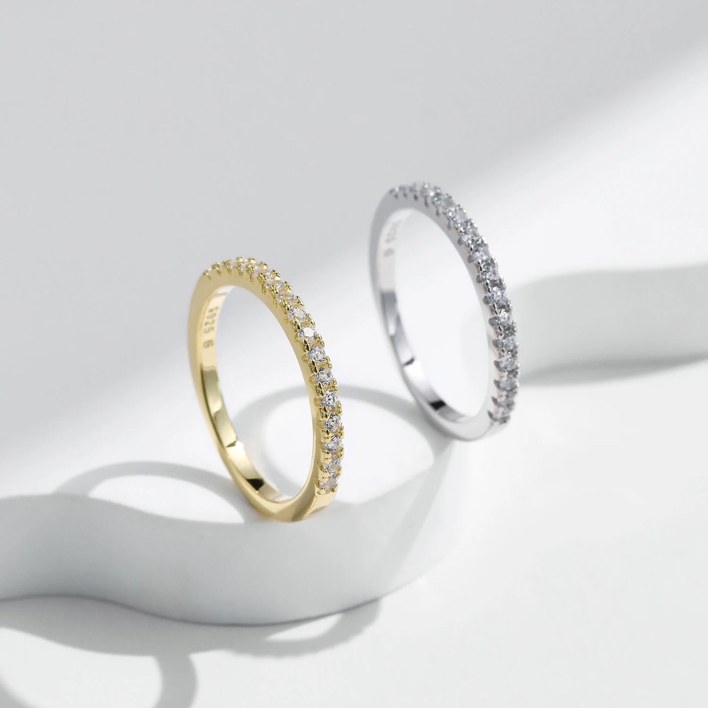 Eternity Sparkling CZ Gold Band Ring