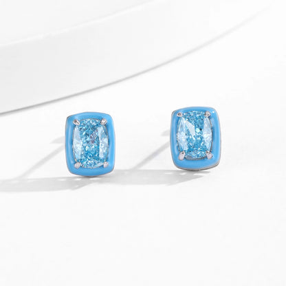 Sky Blue Crushed Ice Zircon Studs