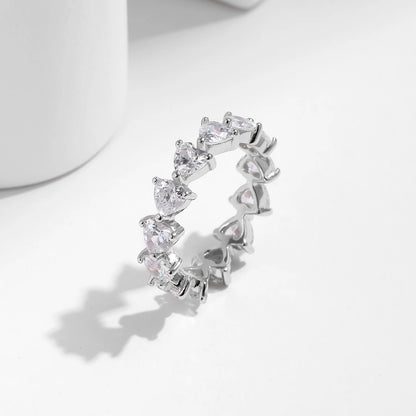 Romantic Heart CZ Eternity Band