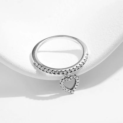 Vintage Heart Zirconia Ring