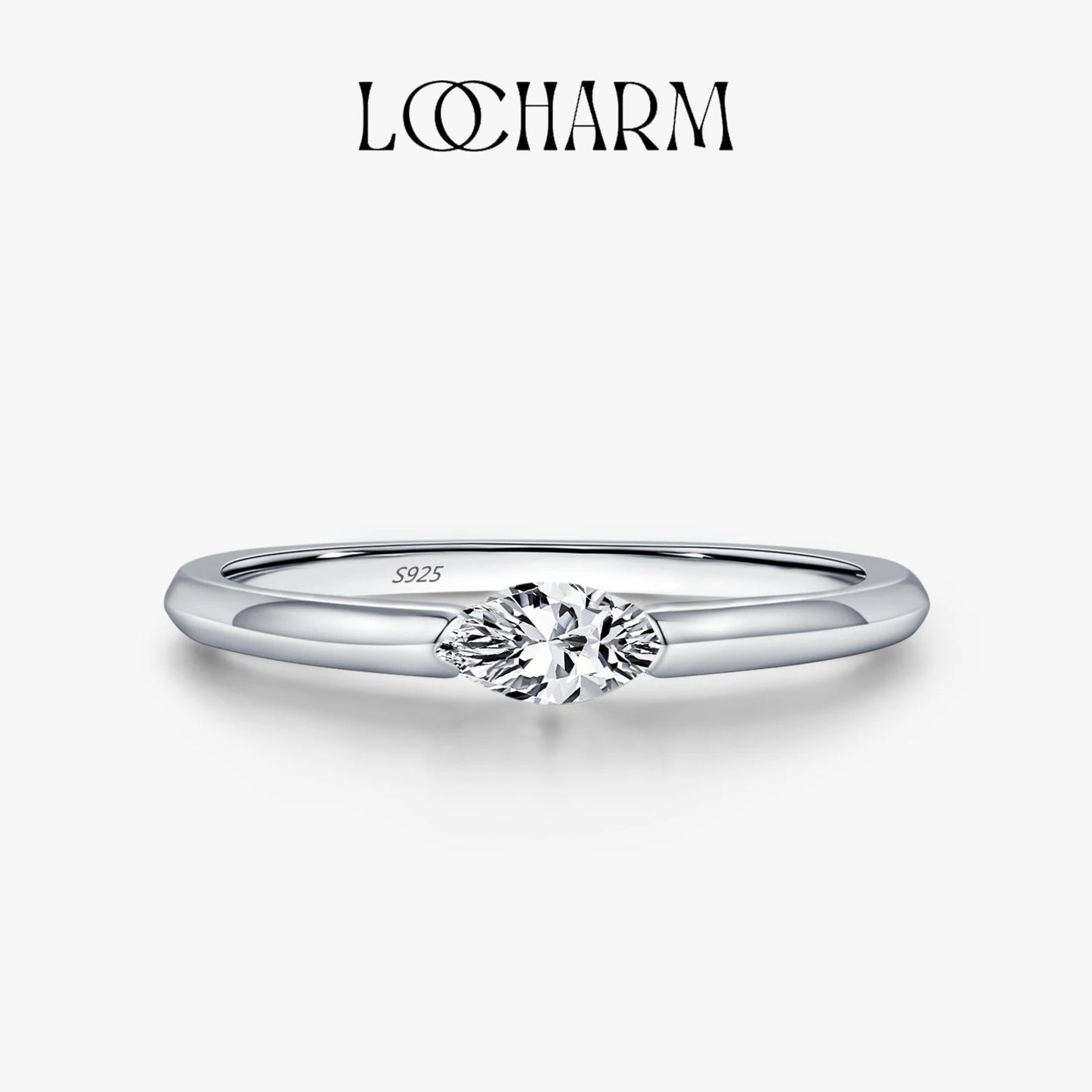 Simple Marquise Cut CZ Sterling Silver Ring