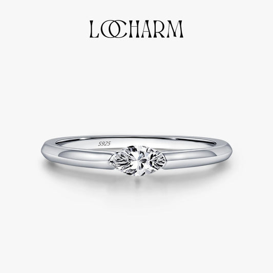 Simple Marquise Cut CZ Sterling Silver Ring