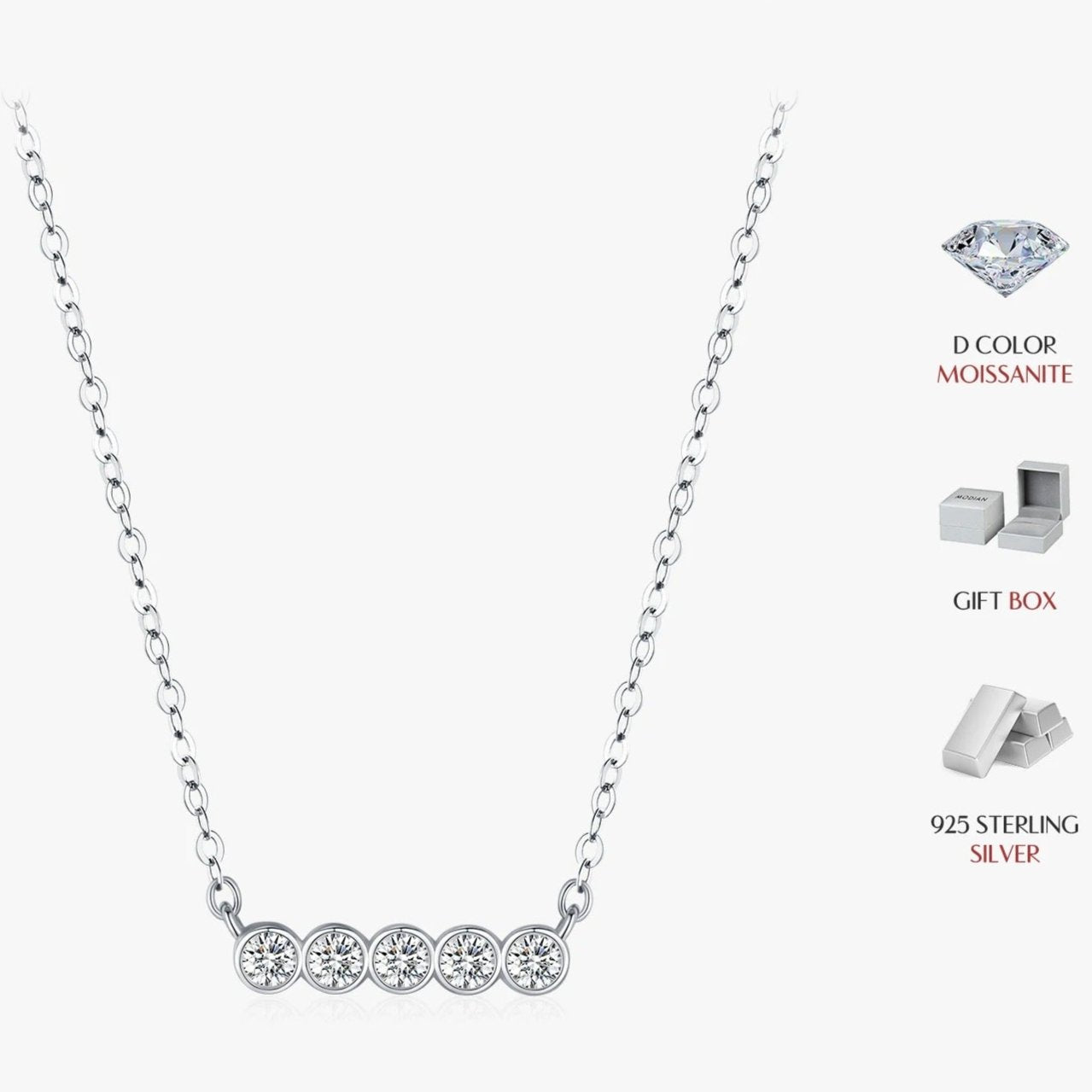 Shimmering Luxe Moissanite Necklace