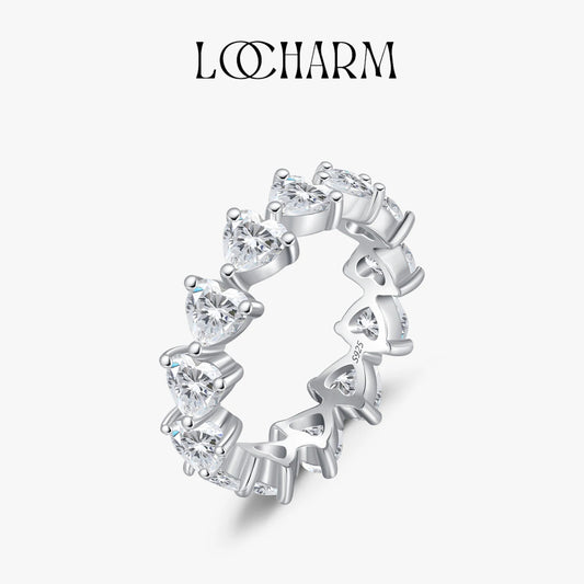 Romantic Heart CZ Eternity Band