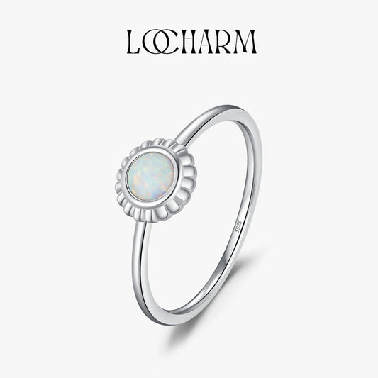 Vintage Sunflower Opal Ring