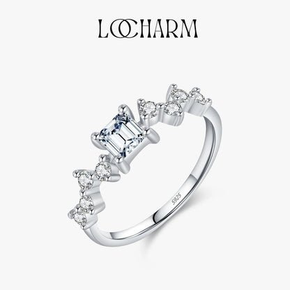 Exquisite Square CZ Engagement Ring