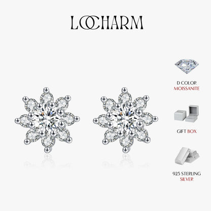 Classic Moissanite Flower Studs