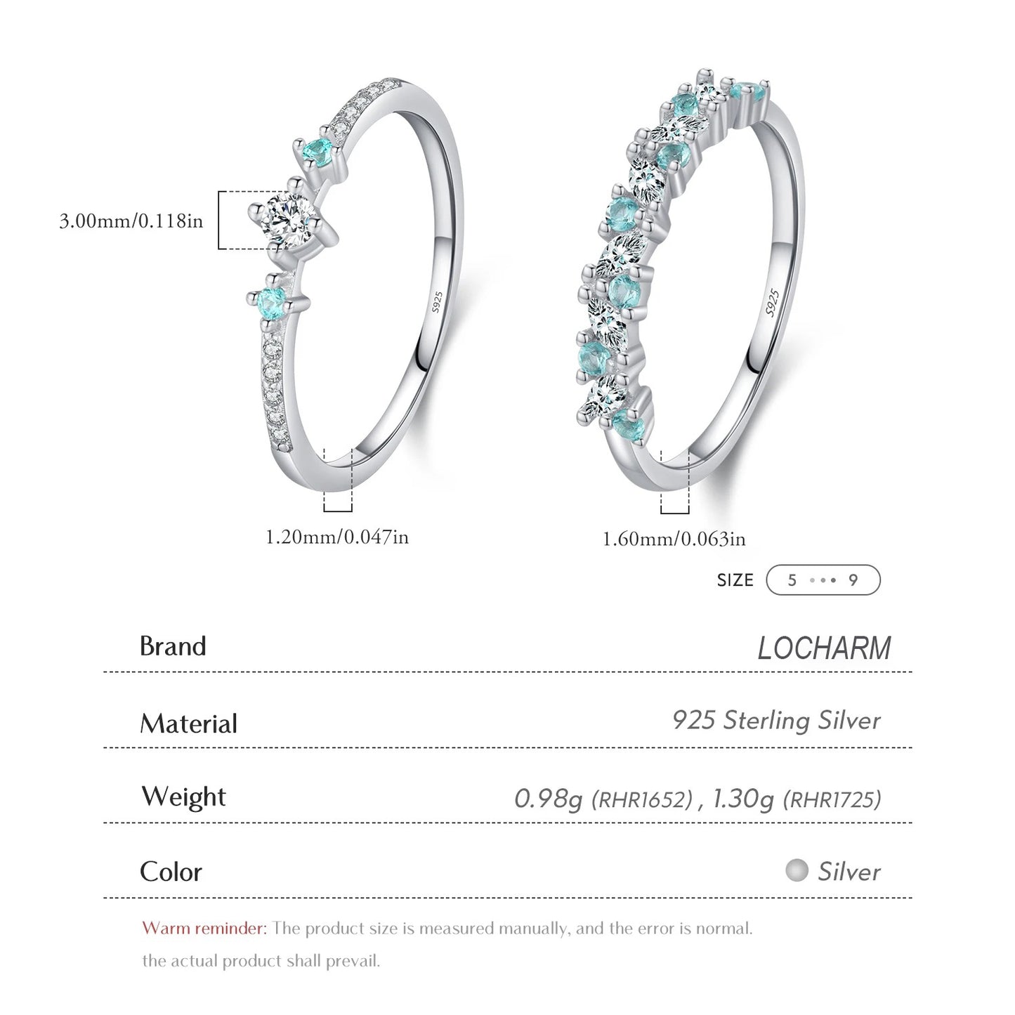 Paraiba Color CZ Eternity Band Sterling Silver Ring