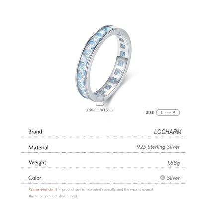 Square Zirconia Eternity Band