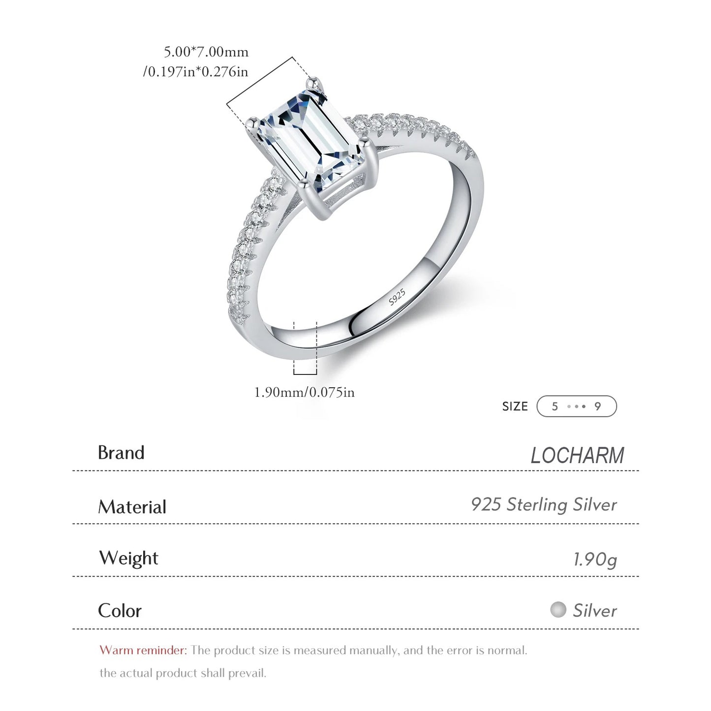 Emerald Cut Rectangle CZ Luxury Ring