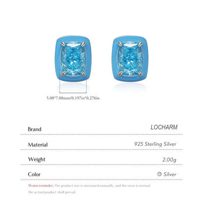 Sky Blue Crushed Ice Zircon Studs