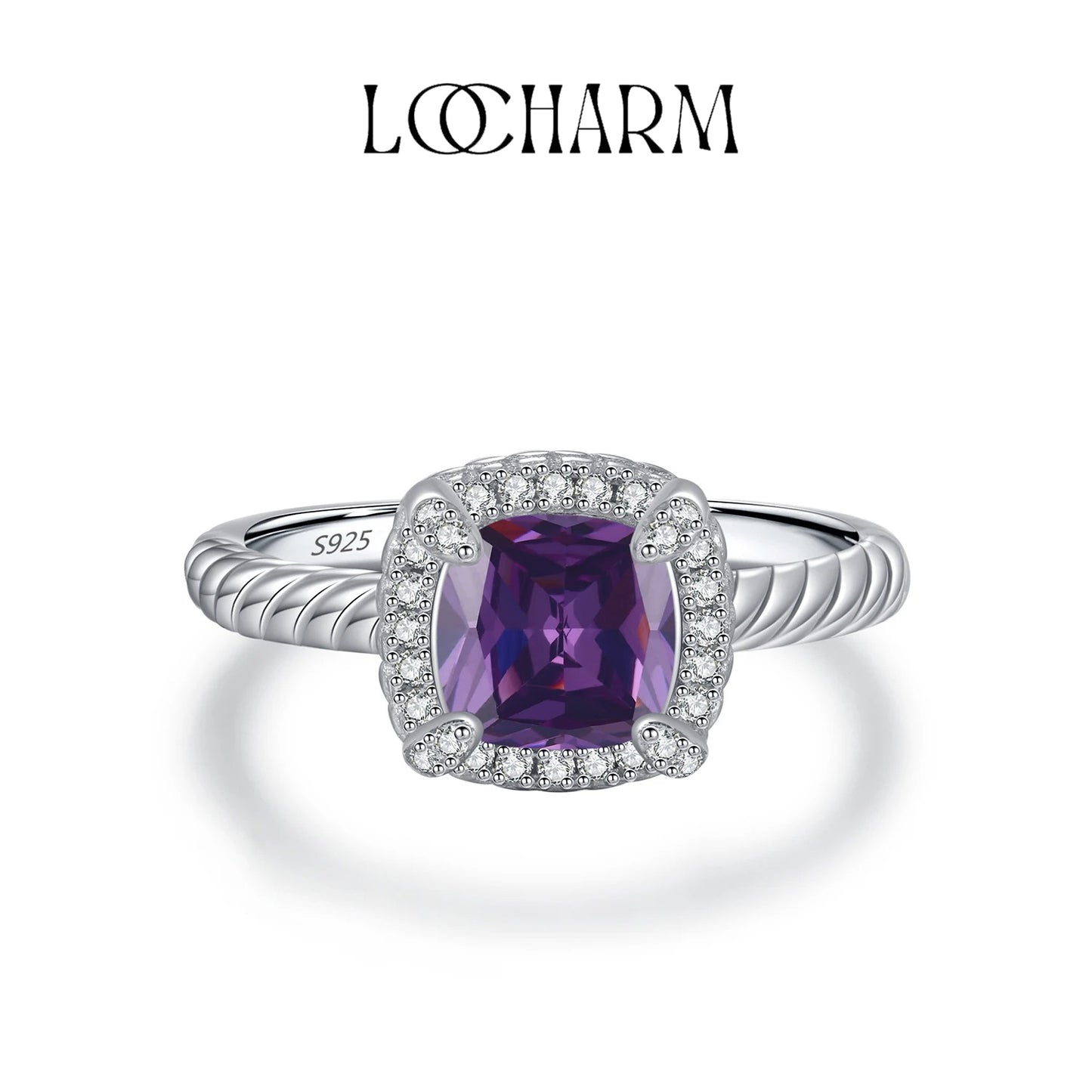 Twisted Metal Purple Zircon Turquoise Ring