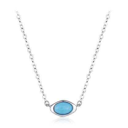 Turquoise Bliss Silver Necklace